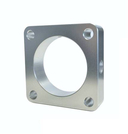 Torque Solution - Torque Solution Throttle Body Spacer (Silver) Mitsubishi Lancer Evolution X GSR / MR 2008-2015