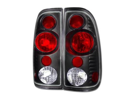 I3 Enterprise - I3 97-03 Ford F150/F250/F350 Super Duty Pickup (Styleside) Altezza Tail Lights Version 2 (Jdm Black)