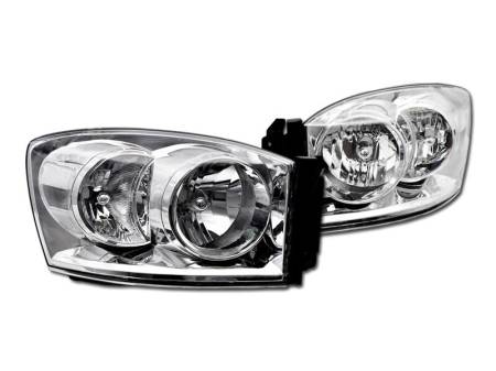 I3 Enterprise - I3 2006-2008 Dodge Ram 1500 / 2007-2009 Dodge Ram 2500/3500 Crystal Headlight W/O Amber W/O Bulbs - Chrome
