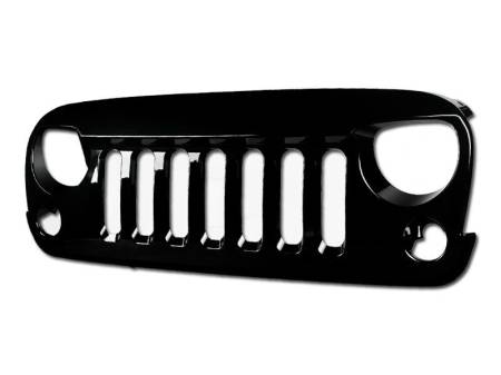 I3 Enterprise - I3 2007-2016 Jeep Wrangler Jk Angry Bird Style Front Grille - Black