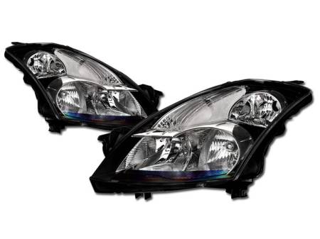 I3 Enterprise - I3 2007-2009 Nissan Altima Sedan - Crystal Headlight - W/O Bulbs - Black