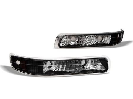 I3 Enterprise - I3 1999-2003 Chevy Silverado / 2000-2006 Suburban/Tahoe - Bumper Parking Lights - W/Amber -Black
