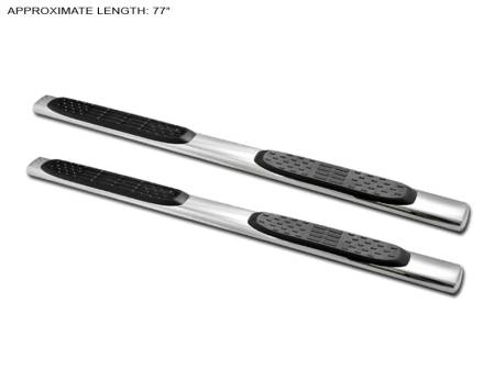 I3 Enterprise - I3 2009-2014 Dodge Ram 1500 - 5" Stainless Steel 201 Step Bar - Quad Cab - Rock Panel Mount - Chrome