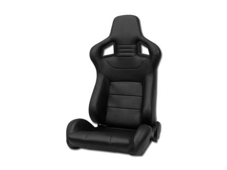 I3 Enterprise - I3 Mugen Style Racing Seat Black With Black Stitches Left Side (Pvc)