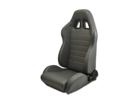 I3 Enterprise - I3 Sparco Style Racing Seat Grey With Grey Stitches Right Side (Leather)