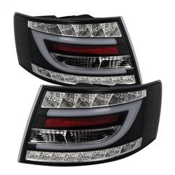 Spyder Auto - Spyder Audi A6 05-08 4Dr Sedan( not fit Quattro) Light Bar LED Tail Lights Blk ALT-YD-AA605-LBLED-BK
