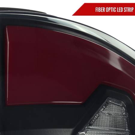 Spec'D Tuning Products - Spec-D 2007-2009 Dodge RAM 1500/2500/3500 Red LED Bar Tail Lights (Matte Black Housing/Smoke Lens)