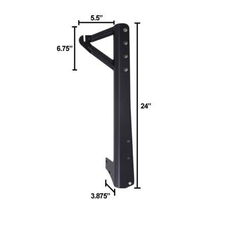 Spec'D Tuning Products - Spec-D 2007-2018 Jeep Wrangler 50" Windshield Light Mounting Bracket (Black)