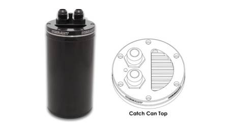 Vibrant Performance - Vibrant Performance 4in OD Universal Catch Can 2.0 w/ Integrated Filter Aluminum - Anodized Black