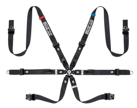 Sparco - Sparco Belt Prime H7 6 Point 2in Black Harness