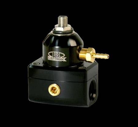 BLOX Racing - BLOX Racing 3-Port Design Black/Black Adjustable Fuel Pressure Regulator
