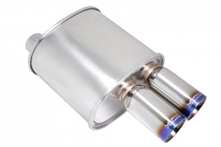 Megan Racing - Megan Racing Exhaust Muffler: F-RT Dual Burnt Tip Muffler