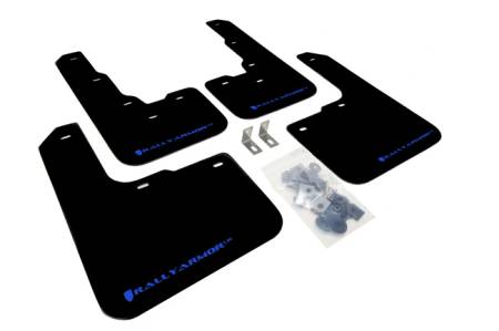 Rally Armor - Rally Armor 2013-2016 Dodge Dart UR Black Mud Flap w/ Blue Logo