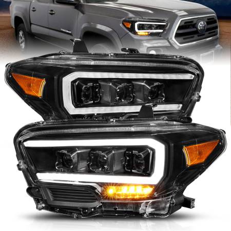 ANZO Headlights, Tail Lights and More  - ANZO 2016-2017 Toyota Tacoma TRD LED Projector Headlights