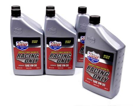 Lucas Oil - Lucas Motor Oil - Racing - 0W30 - Synthetic - 1 qt - Set of 6