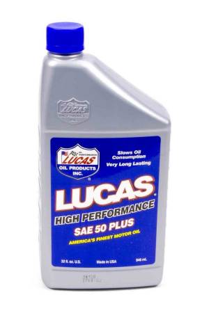 Lucas Oil - Lucas Motor Oil - High Performance Plus - 50W - Conventional - 1 qt - Each