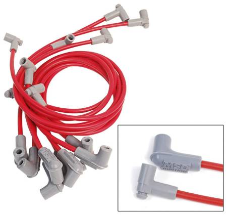 MSD Ignition - MSD Wire Set, Red Super Conductor Chevy Sprintcar,Close Fit
