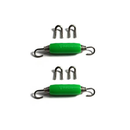 Ticon Industries - Ticon Industries Titanium Exhaust Hook and Tension Spring for Slip Connector Green(2-Pack)