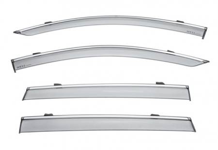 WellVisors - WellVisors Side Window Deflectors Lincoln MKX 2016-2018 Nautilus 2019+ with ChromeTrim