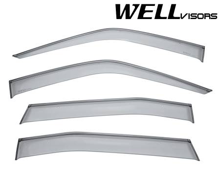 WellVisors - WellVisors Side Window Deflectors Nissan Xterra 1999-2004 with black trim