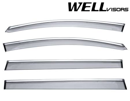 WellVisors - WellVisors Side Window Deflectors HONDA ODYSSEY 11-17 with Chrome Trim