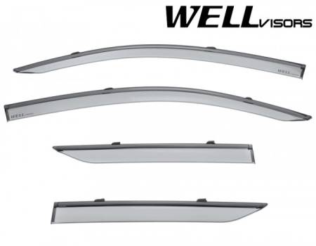 WellVisors - WellVisors Side Window Deflectors Toyota C-HR 2018+ with Black Trim