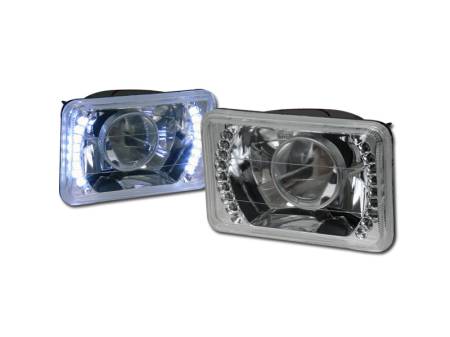 I3 Enterprise - I3 Universal 4X6 White Led Projector Headlight W/O Light Bulb (Chrome)
