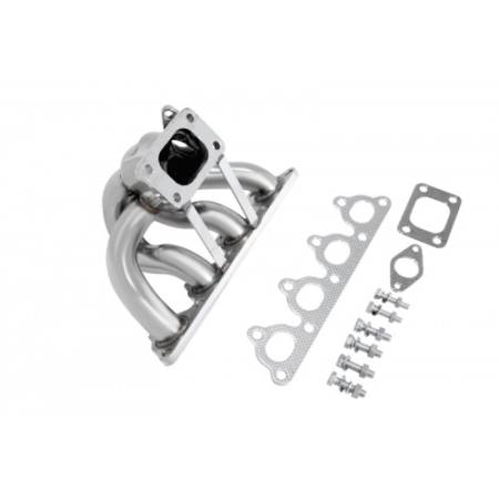 Manzo Headers, Exhausts, and More - Manzo Honda Civic / CRX / Del Sol 1988-2000 D15 D16 T3 / T4 Stainless Steel Turbo Manifold