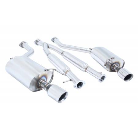 Manzo Headers, Exhausts, and More - Manzo Infiniti G35 2007-2008 V35 4DR / G37 2009-2013 V36 3.7L VQ37VHR 4DR Sedan RWD Stainless Steel Catback Exhaust System Version 2 (w/o Y-Pipe)