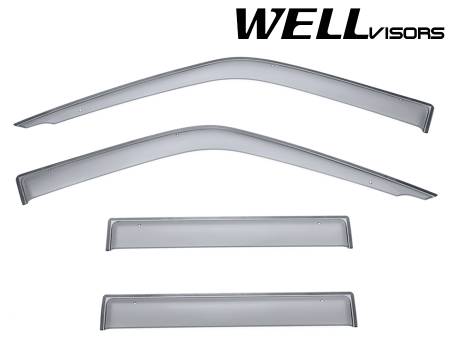 WellVisors - WellVisors Side Window Deflectors Nissan Frontier D22 Crew Cab 99-04 Premium Series