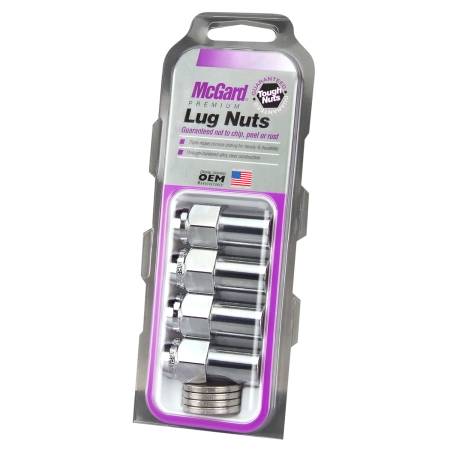 McGard - McGard Hex Lug Nut (Long Shank - .946in.) 1/2-20 / 13/16 Hex / 1.85in. Length (4-Pack) - Chrome