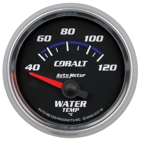 AutoMeter - AutoMeter Cobalt 52mm Short Sweep Electronic 40-120 Deg C Water Temprature Gauge