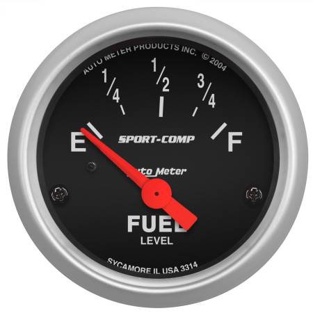 AutoMeter - AutoMeter Sport Comp 52mm Short Sweep Electronic Fuel Level Gauge