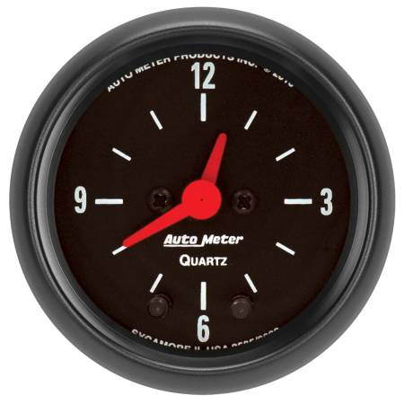AutoMeter - AutoMeter Z Series 52mm Electric Clock