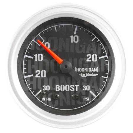 AutoMeter - AutoMeter Hoonigan 52mm 30 PSI Mechanical Vacuum/Boost Gauge