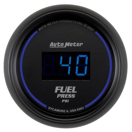 AutoMeter - AutoMeter 52.4mm 1-100 PSI Black Digital Fuel Pressure Gauge