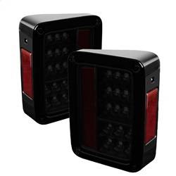 Spyder Auto - Spyder Jeep Wrangler 07-15 LED Tail Lights Black Smoke ALT-YD-JWA07-LED-BSM