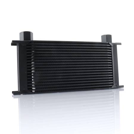 DC Sports - DC Sports 19 Row Universal Oil Cooler; Black with -6 AN Fittings