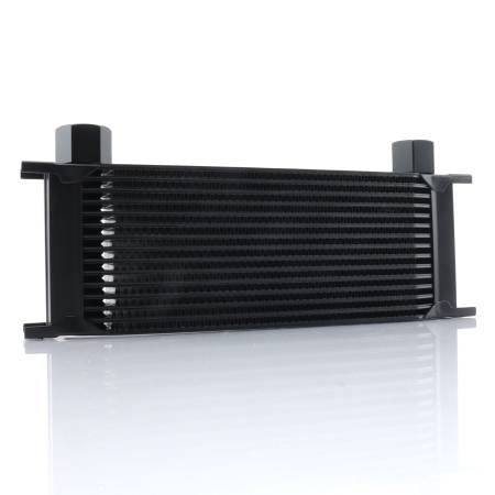 DC Sports - DC Sports 15 Row Universal Oil Cooler; Black with -6 AN Fittings