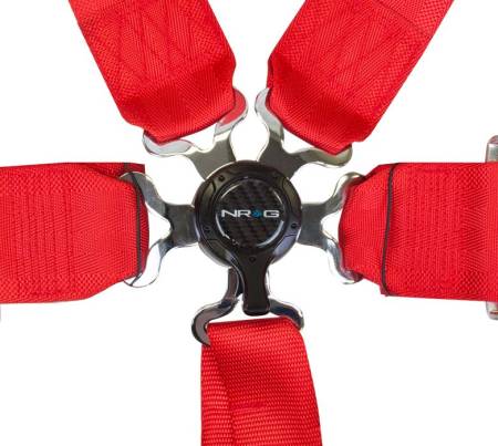 NRG Innovations - NRG Innovations 4PT 2in. Seat Belt Harness / Cam Lock - Red
