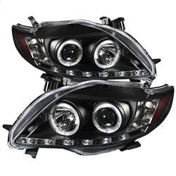 Spyder Auto - Spyder Toyota Corolla 09-10 Projector Headlights LED Halo DRL Blk High H1 Low H1 PRO-YD-TC09-DRL-BK