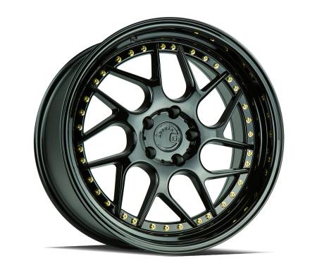 AodHan Wheels - Aodhan Wheels Rim DS01 19x9.5 5x114.3 73.1CB ET22 Gloss Black W /Gold Rivets