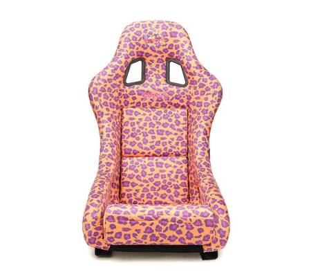 NRG Innovations - NRG Innovations FRP Bucket Seat PRISMA- SAVAGE Edition w/ White Pearlized Back Wild Thornberry Leopard Print- Medium