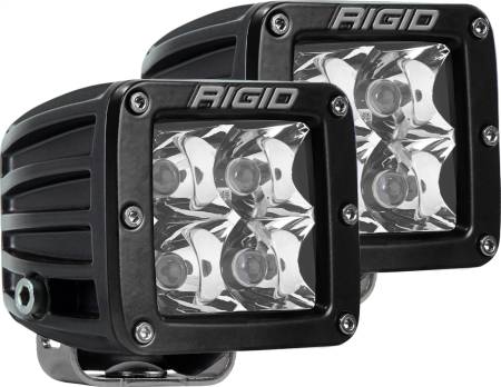 Rigid Industries - RIGID D-Series PRO LED Light, Spot Optic, Amber, Surface Mount, Pair