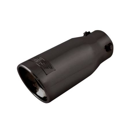 DC Sports - DC Sports Black Universal Bolt On Exhaust Slant Cut Tip 2.875" Inlet 3.75" Outlet
