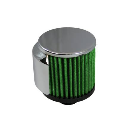 Green Filter USA - Green Filter Breather Inlet (Push-in Cylinder) w/SS Deflector Shield - OD 1.25in. / H 2.5in.