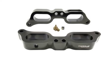 Torque Solution - Torque Solution Billet TGV Delete Kit w/ 90 Degree Barb 2015+ Subaru WRX - Black
