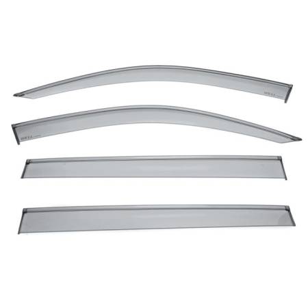 WellVisors - WellVisors Side Window Deflectors Volkswagen Tiguan 2018+ With Black Trim