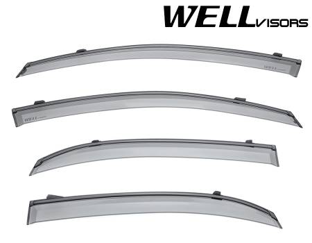WellVisors - WellVisors Side Window Deflectors Suzuki Aerio Sedan 02-07 with black trim