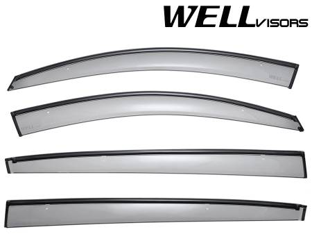 WellVisors - WellVisors Side Window Deflectors Kia Sportage 11-16 With Black Trim